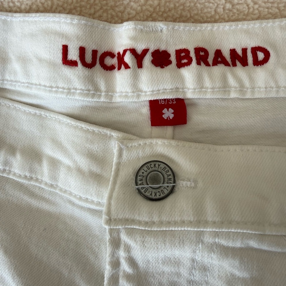 Lucky Brand Women's White Jean Shorts Size 16/33 - Picture 4 of 8